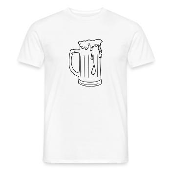 Fête de dessin de bière Célébrez le noir - T-shirt homme - blanc - Devant - AI Model Male 178 dark (178cm)
