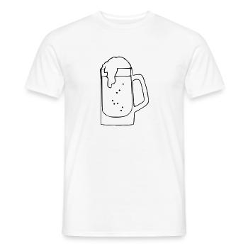 Beer Drawing Party Celebrate Black - Men's T-Shirt - white - Front - AI Model Male 178 dark (178cm)