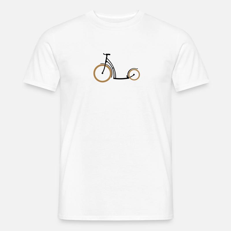 Tretroller zweifarbig - Männer T-Shirt - Weiß
