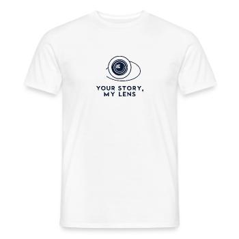 Votre histoire, mon objectif - T-shirt homme - blanc - Devant - AI Model Male 178 dark (178cm)