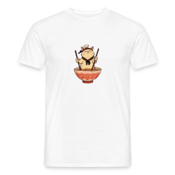 Sushi Cat – Drôle de chat de chef de nouilles ! - T-shirt homme - blanc - Devant - AI Model Male 178 dark (178cm)