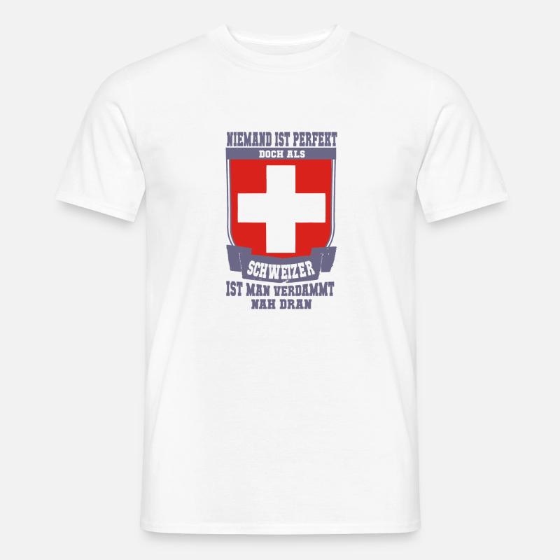 Schweizer Perfekt - Männer T-Shirt - Weiß