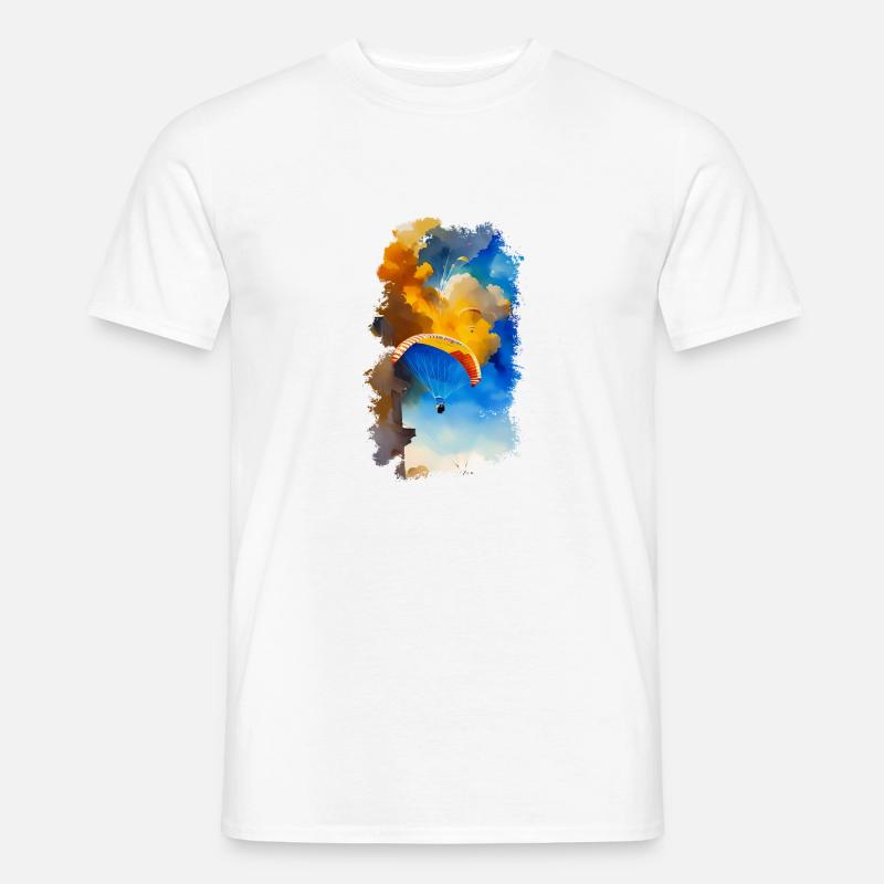 Paragliding Watercolored - Männer T-Shirt - Weiß