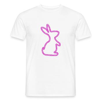 Bunny pink - Männer T-Shirt - Weiß - Vorne - AI Model Male 178 dark (178cm)