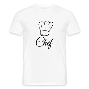 Küchenchef Koch Chef - Men's T-Shirt - white - Front - AI Model Male 178 dark (178cm)