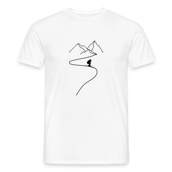 Ski Ski Motif pour Skieur Skieur - T-shirt homme - blanc - Devant - AI Model Male 178 dark (178cm)