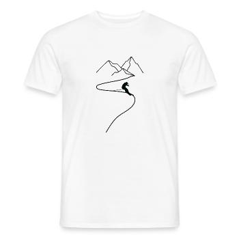 Ski Ski Motif pour Skieur Skieur - T-shirt homme - blanc - Devant - AI Model Male 178 dark (178cm)