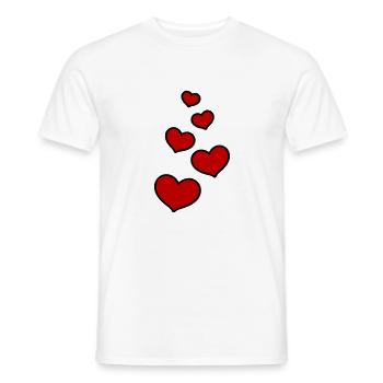 Hearts Love Symbol - Men's T-Shirt - white - Front - AI Model Male 178 dark (178cm)