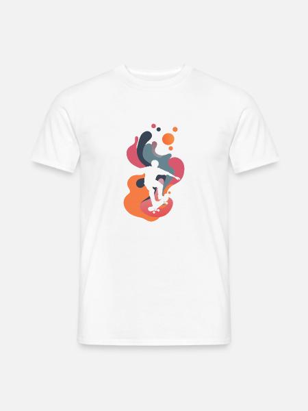 Longboard Skate Skateboard - Männer T-Shirt - Weiß