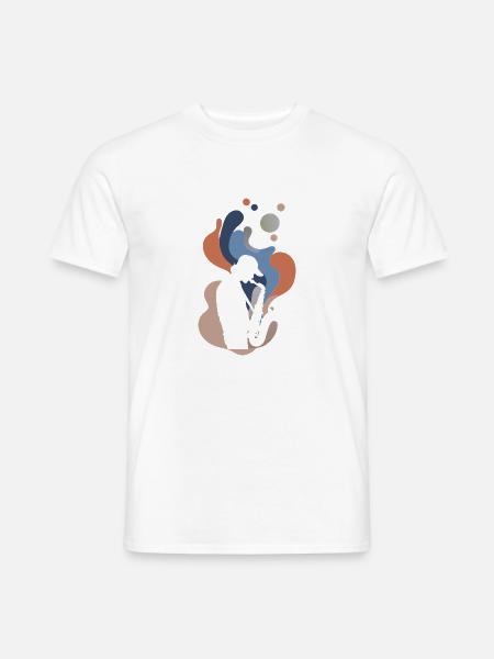 Saxophon Orleans Jazz - Männer T-Shirt - Weiß