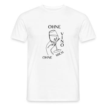 Ohne VINO ohne mich Shirt - Männer T-Shirt - Weiß - Vorne - AI Model Male 178 dark (178cm)