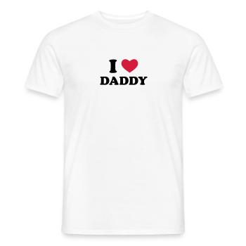 I Love Daddy - Men's T-Shirt - white - Front - AI Model Male 178 dark (178cm)
