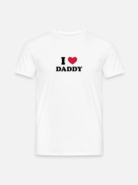 I Love Daddy - T-shirt homme - blanc
