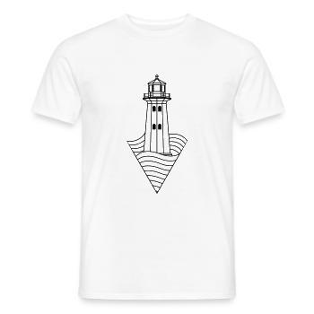 icône de symbole de phare - T-shirt homme - blanc - Devant - AI Model Male 178 dark (178cm)