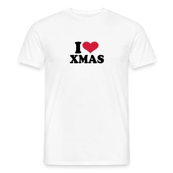 I love xmas christmas - T-shirt homme - blanc - Devant - AI Model Male 178 dark (178cm)