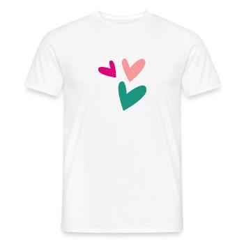 SAINT VALENTINE. bachelorette party. I LOVE YOU. I LOVE YOU. LOVE - Men's T-Shirt - white - Front - AI Model Male 178 dark (178cm)