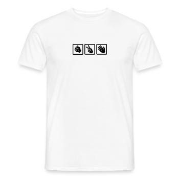 rock paper scissors v2 - Men's T-Shirt - white - Front - AI Model Male 178 dark (178cm)