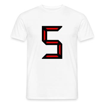 5. 5 JAHRE. 5-JÄHRIGES JUBILÄUM. GEBURTSTAG 5 JAHRE. 5 - Männer T-Shirt - Weiß - Vorne - AI Model Male 178 dark (178cm)