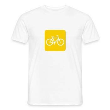 montagne vélo vélo VTT cycliste vélo - T-shirt homme - blanc - Devant - AI Model Male 178 dark (178cm)
