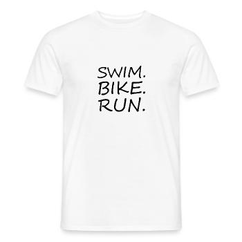 Triathlon Natation Course à pied Sports de cyclisme - T-shirt homme - blanc - Devant - AI Model Male 178 dark (178cm)