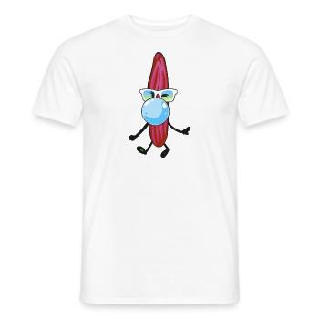 Gurke ,kaugummi,comic,sonnenbrille - Männer T-Shirt - Weiß - Vorne - AI Model Male 178 dark (178cm)