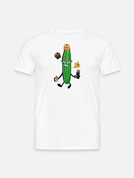 Camping, zelten,gurke, Abenteurer, Zelt - Männer T-Shirt - Weiß