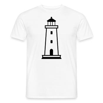 Lighthouse - Men's T-Shirt - white - Front - AI Model Male 178 dark (178cm)