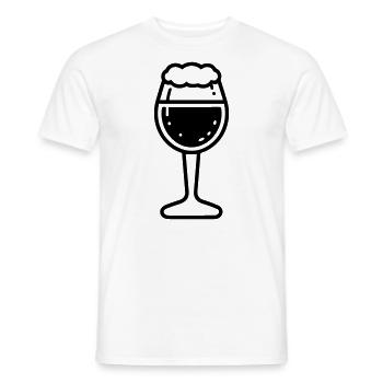 Bière - T-shirt homme - blanc - Devant - AI Model Male 178 dark (178cm)