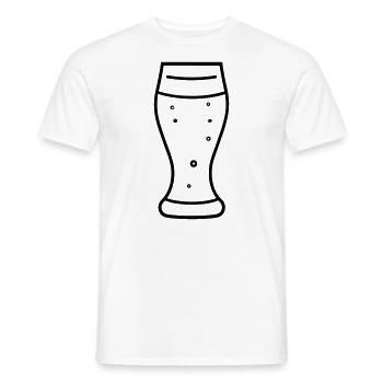 Bière - T-shirt homme - blanc - Devant - AI Model Male 178 dark (178cm)