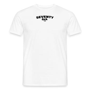SeventySix - Logoprint - Männer T-Shirt - Weiß - Vorne - AI Model Male 178 dark (178cm)