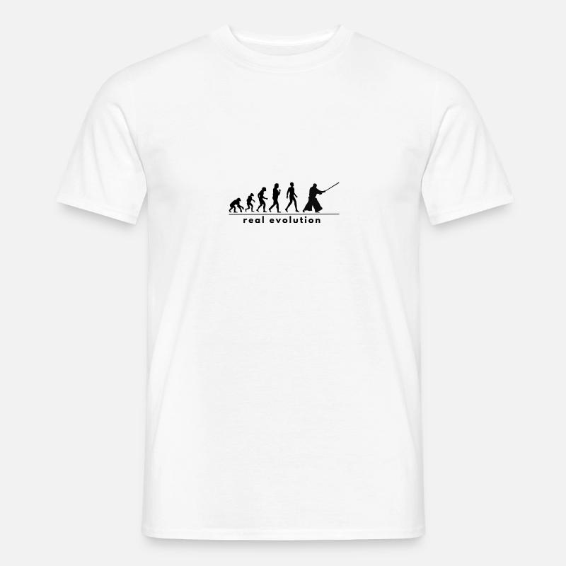 REAL evolution - Männer T-Shirt - Weiß