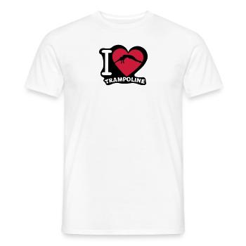 jag älskar trampolin heart heart 1 - T-shirt herr - vit - Fram - AI Model Male 178 dark (178cm)
