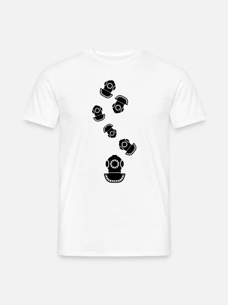Taucherhelm Tauchen symbol - Männer T-Shirt - Weiß