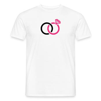 Bagues - T-shirt homme - blanc - Devant - AI Model Male 178 dark (178cm)