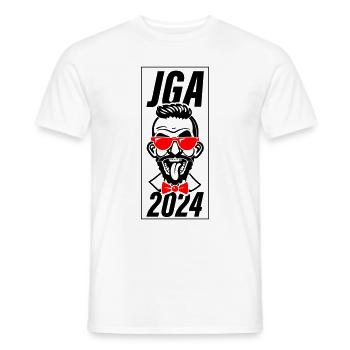 Enterrement de vie de garçon 2024 - T-shirt homme - blanc - Devant - AI Model Male 178 dark (178cm)