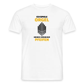 Orgel - Männer T-Shirt - Weiß - Vorne - AI Model Male 178 dark (178cm)