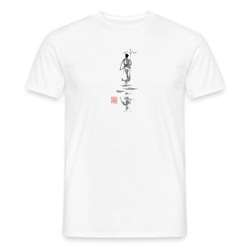 geisha reflection - Men's T-Shirt - white - Front - AI Model Male 178 dark (178cm)
