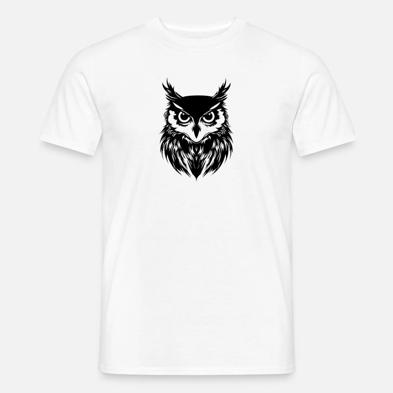 Eule Eulen Vogel Vögel - Männer T-Shirt - Weiß