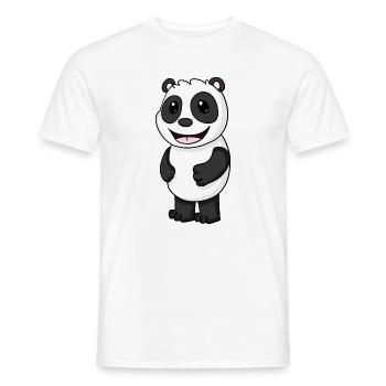 Panda Ours Mignon - T-shirt homme - blanc - Devant - AI Model Male 178 dark (178cm)