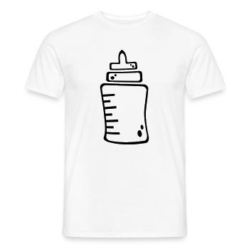 biberon - T-shirt homme - blanc - Devant - AI Model Male 178 dark (178cm)