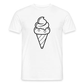 Cream cold - Männer T-Shirt - Weiß - Vorne - AI Model Male 178 dark (178cm)