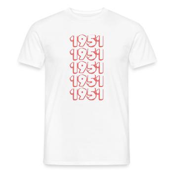Jahrgang 1951 - Männer T-Shirt - Weiß - Vorne - AI Model Male 178 dark (178cm)