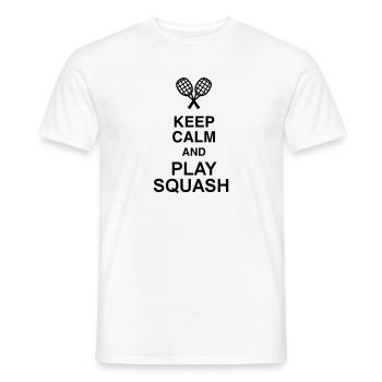 Squash Sport Game Match Champion Victory - Men's T-Shirt - white - Front - AI Model Male 178 dark (178cm)