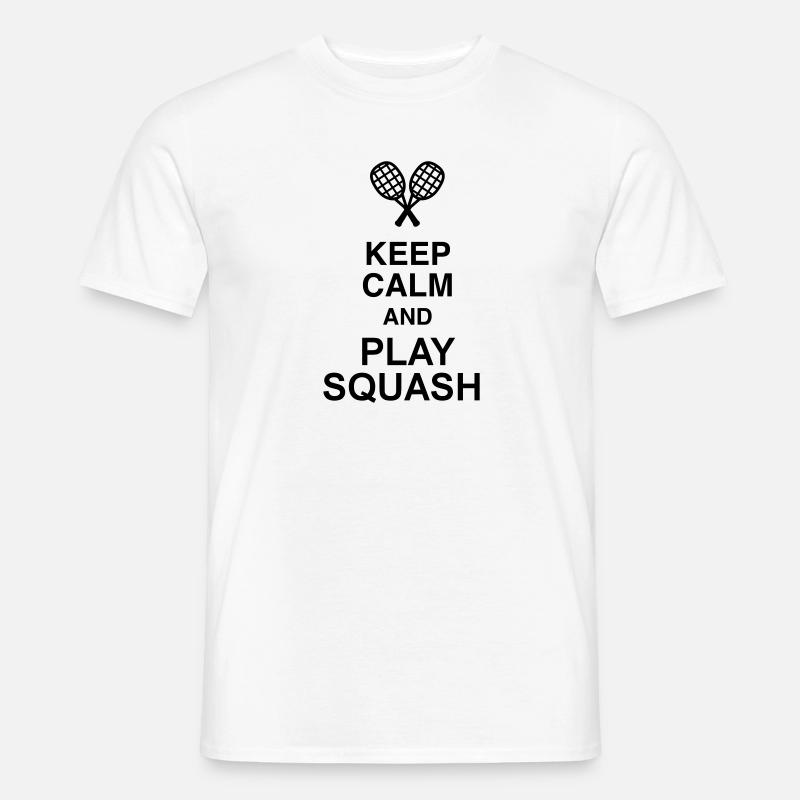 Squash Sport Game Match Champion Victory - T-shirt męski - biały