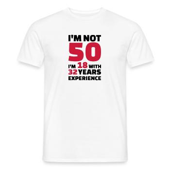 50 Birthday - Men's T-Shirt - white - Front - AI Model Male 178 dark (178cm)