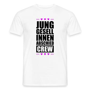 Enterrement de vie de jeune fille Crew Enterrement de vie de garçon - T-shirt homme - blanc - Devant - AI Model Male 178 dark (178cm)