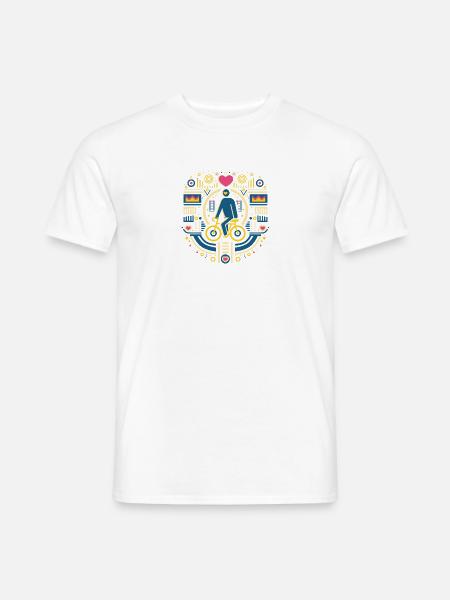 Stuff that connects people/ V-Day (single print) - Männer T-Shirt - Weiß