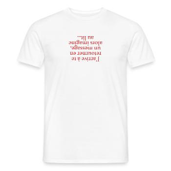 Turning Yourself Back - Men's T-Shirt - white - Front - AI Model Male 178 dark (178cm)