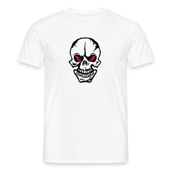 death head skull head look wicked dead 1 - Men's T-Shirt - white - Front - AI Model Male 178 dark (178cm)