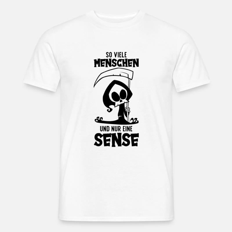 ICH HASSE MENSCHEN SENSENMANN - Männer T-Shirt - Weiß